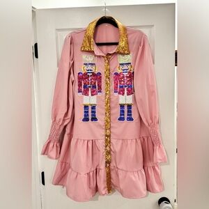 PINK SEQUIN NUTCRACKER DRESS